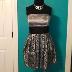 Silver/black dress